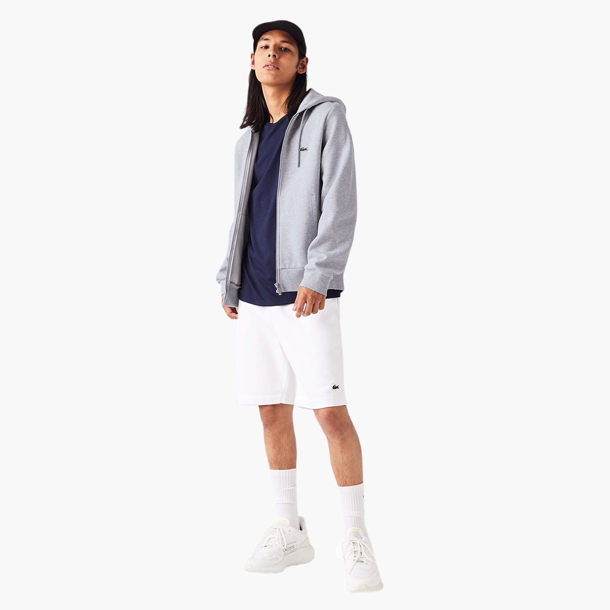 Men'S Lacoste Kangaroo Pocket Fleece Zipped Sweatshirt