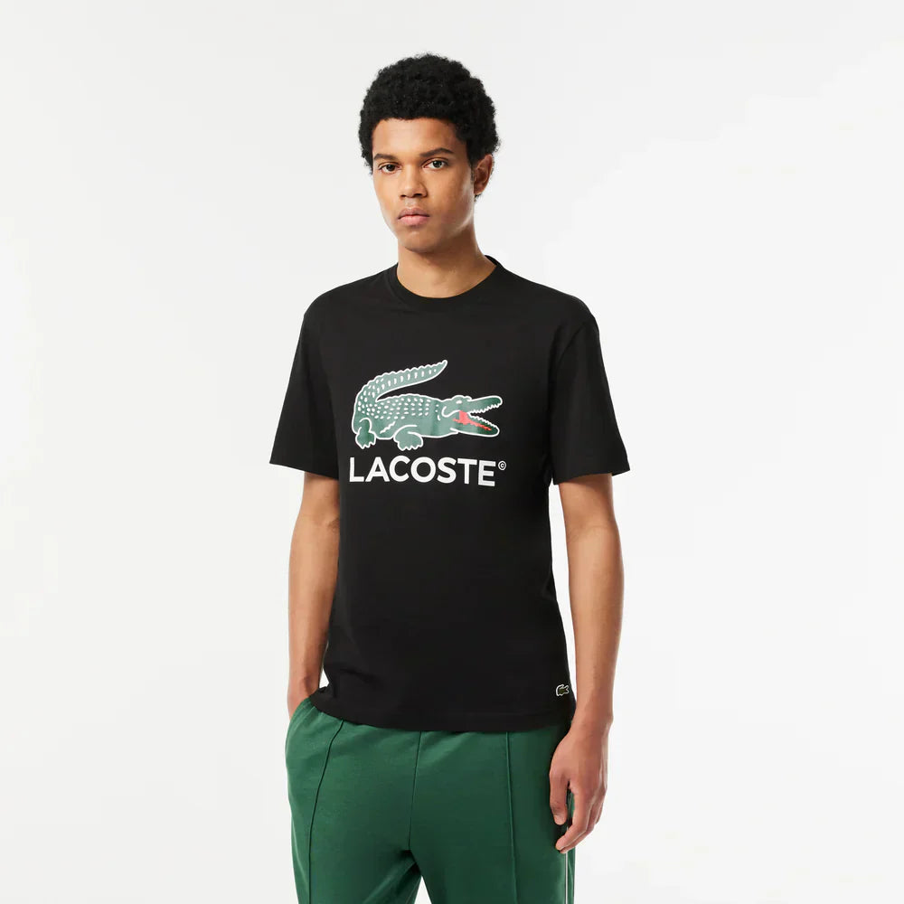Lacoste Cotton Jersey Signature Print T-shirt