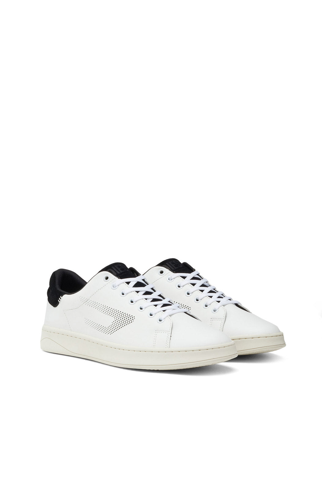 DIESEL LOW-TOP SNEAKERS WITH PERFORATED D LOGO
