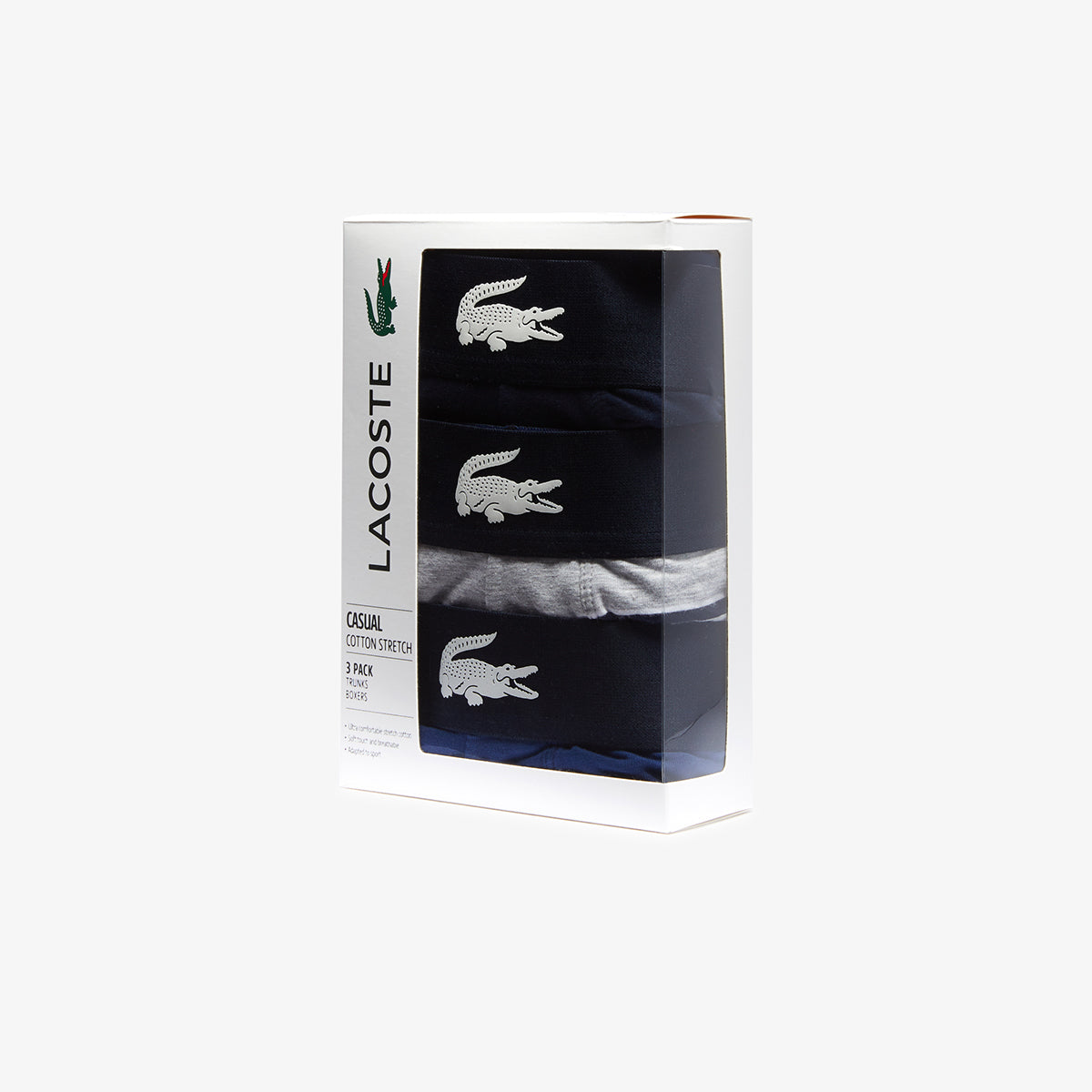 Lacoste 3-Pack Stretch Cotton Trunks