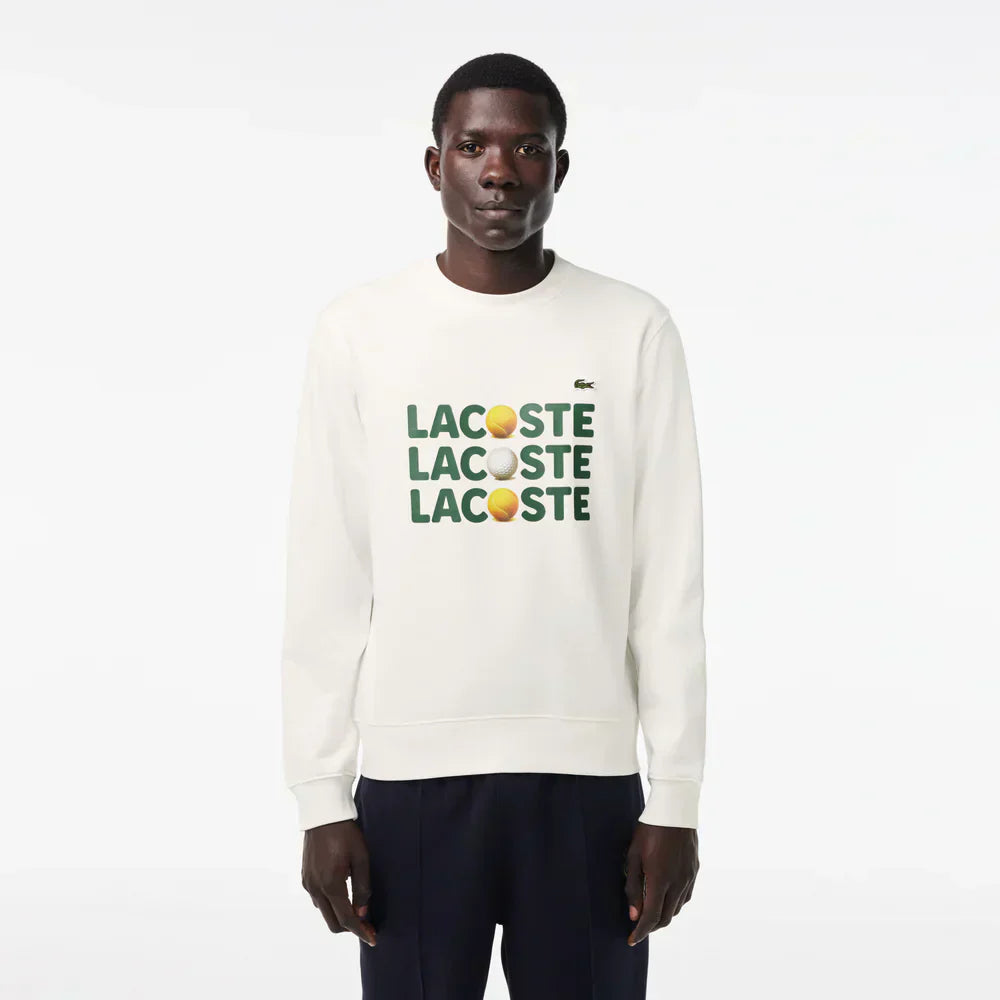 Lacoste Ball Print Fleece Sweatshirt