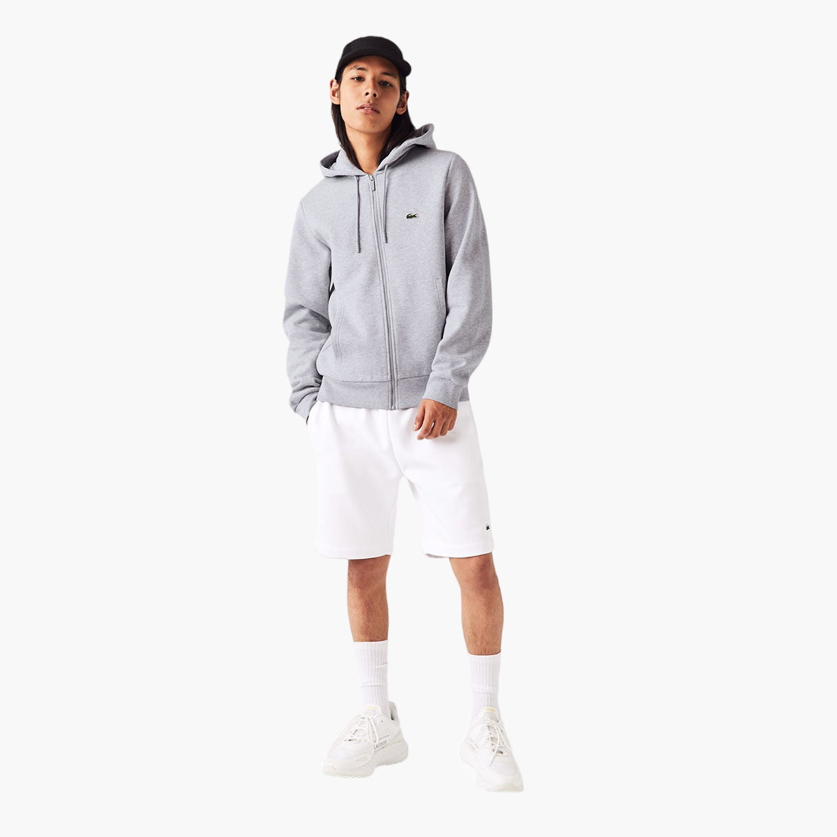 Men'S Lacoste Kangaroo Pocket Fleece Zipped Sweatshirt