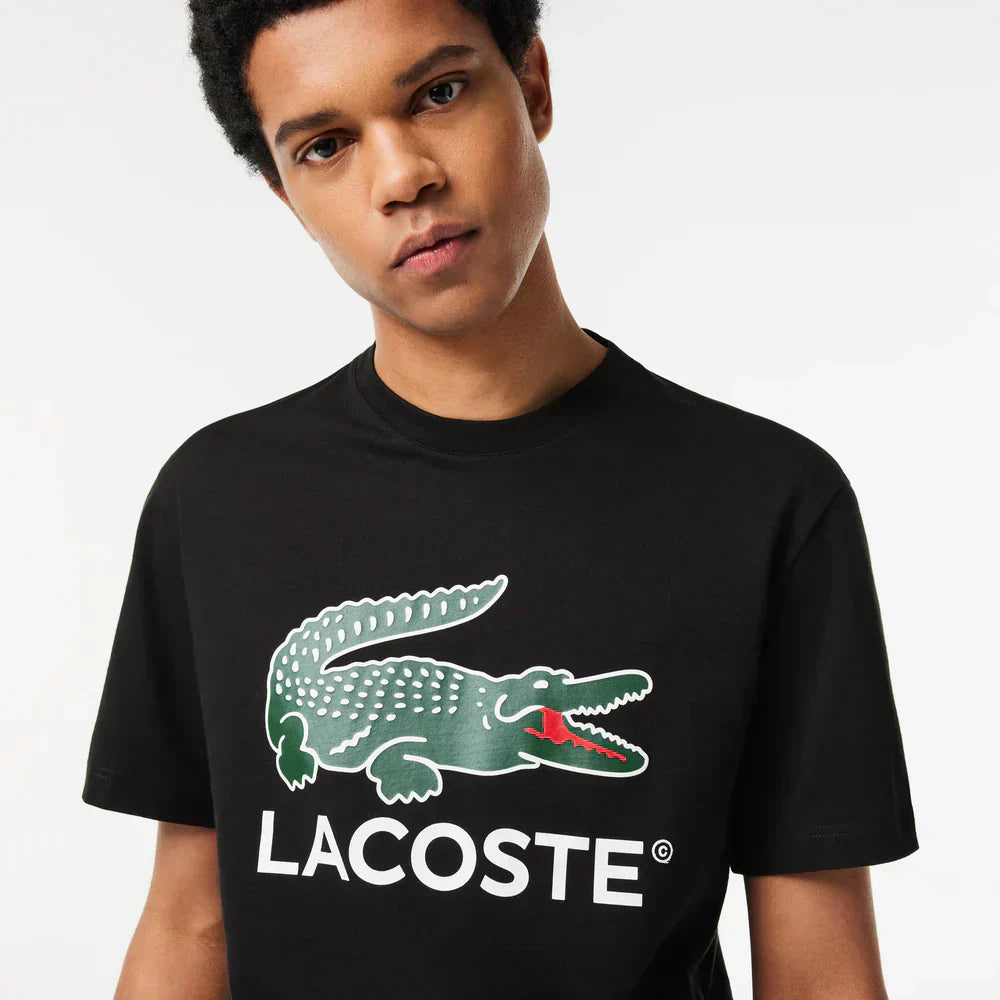 Lacoste Cotton Jersey Signature Print T-shirt