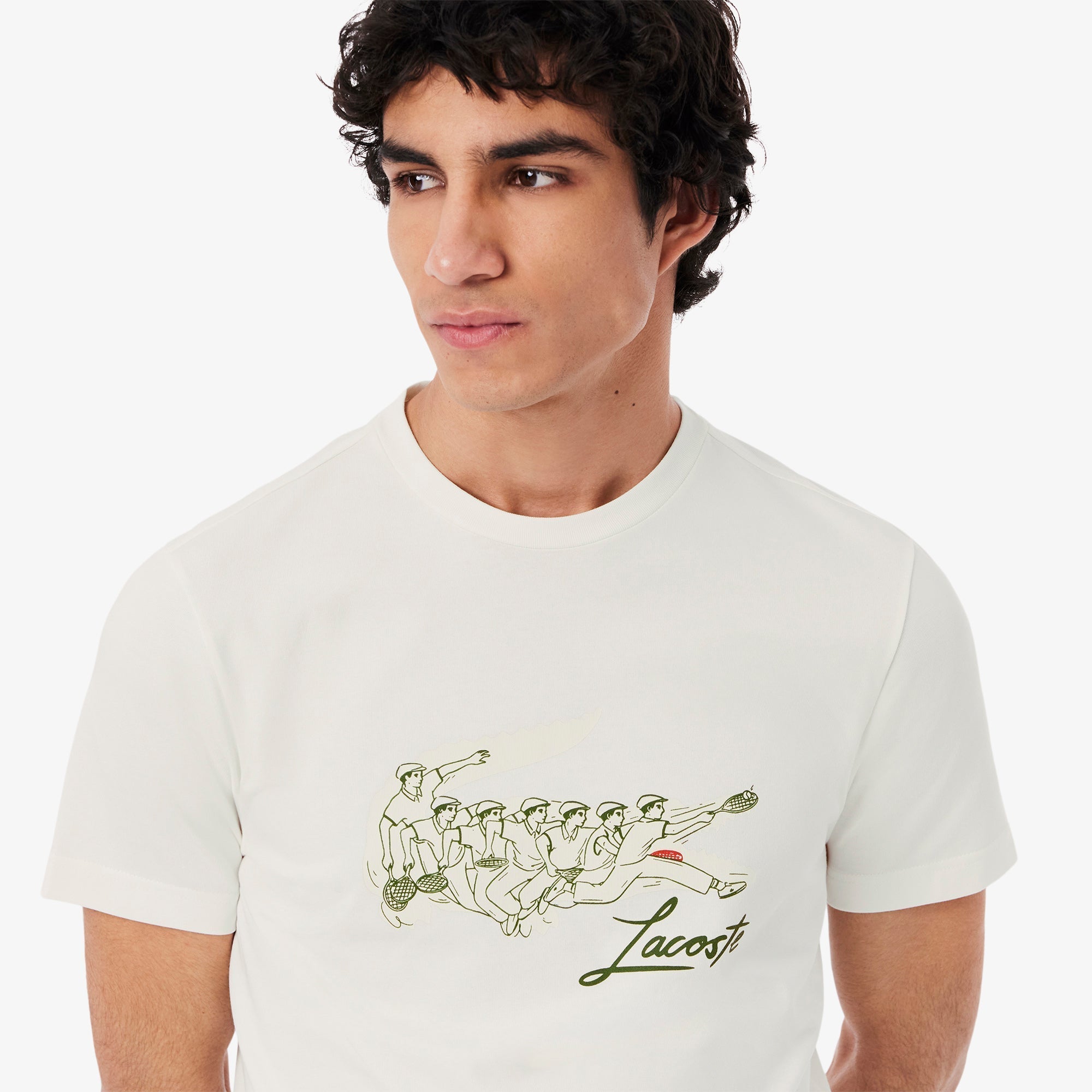 René Lacoste Print Tennis Heritage T-shirt